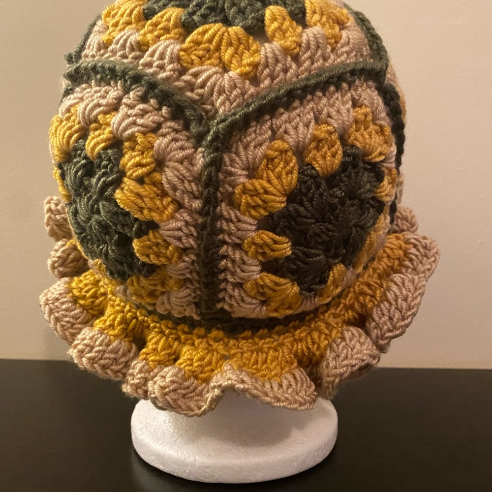 Handmade Crochet Ruffle Hat - Picture 3 of 6